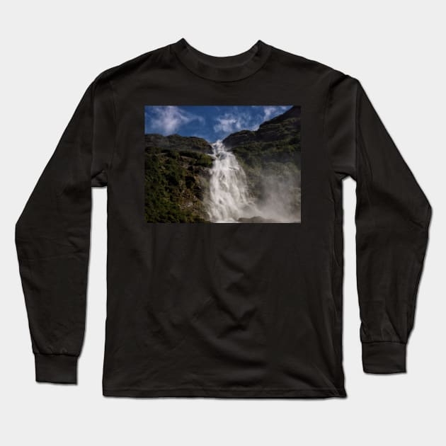 Underneath Sutherland Falls Long Sleeve T-Shirt by krepsher